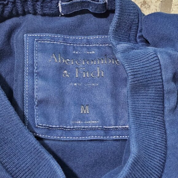 Vintage Abercrombie & Fitch Blue Pullover Men Medium Muscle Blue Preppy Classic - Picture 6 of 6